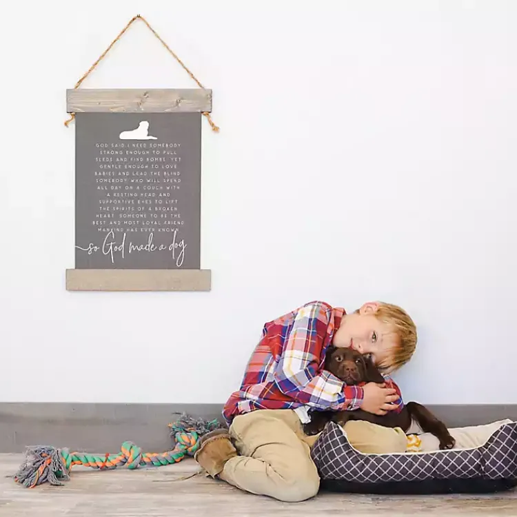 Wall Quotes & Signs-Kirklands Home God Made a Dog Wall Plaque