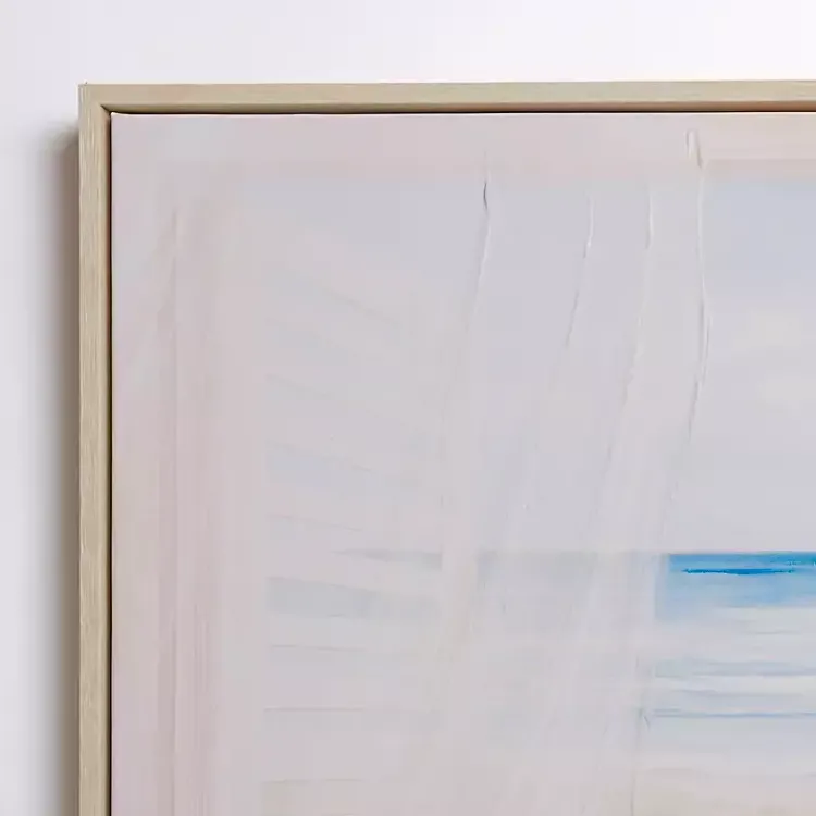 Canvas Art-Kirklands Home Window with a Beach View Framed Canvas Art Print