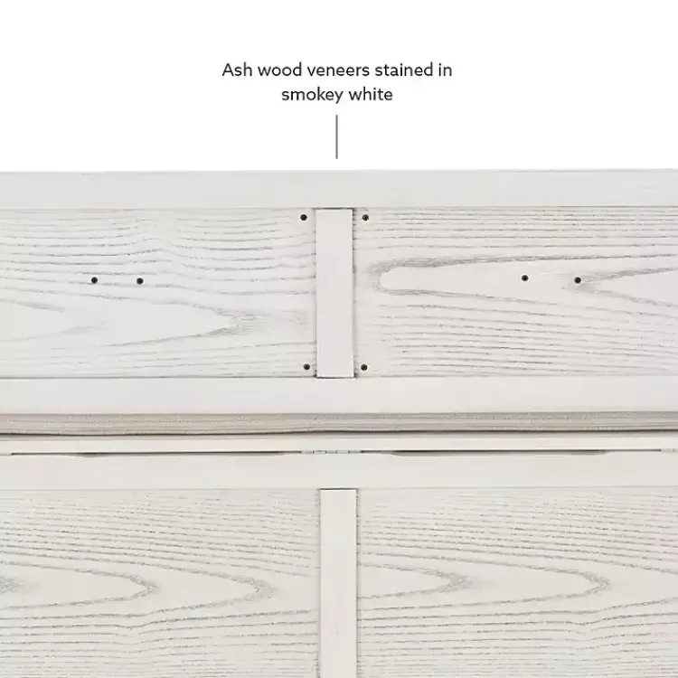 Benches & Ottomans-Kirklands Home White and Beige Carlton Storage Bench