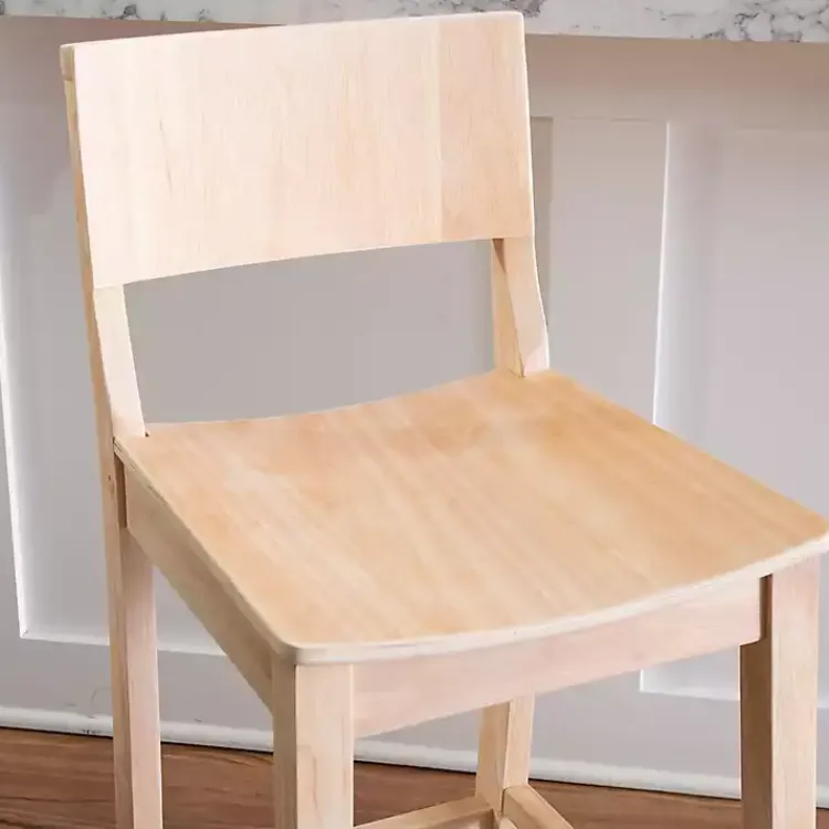 Bar Stools & Counter Height Stools-Kirklands Home Natural Wood Devin Counter Stools, Set of 2 Tan