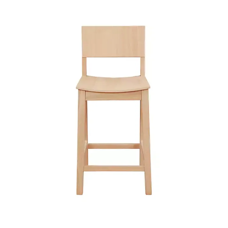 Bar Stools & Counter Height Stools-Kirklands Home Natural Wood Devin Counter Stools, Set of 2 Tan