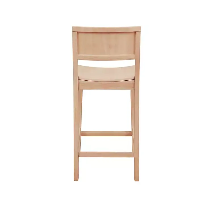 Bar Stools & Counter Height Stools-Kirklands Home Natural Wood Devin Counter Stools, Set of 2 Tan