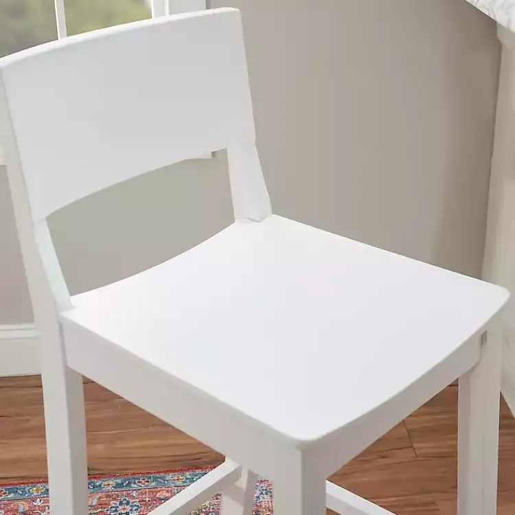 Bar Stools & Counter Height Stools-Kirklands Home Wood Devin Bar Stools, Set of 2 White