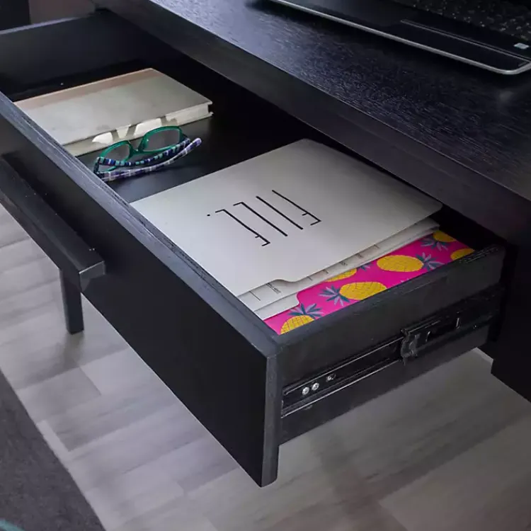 Office Furniture-Kirklands Home Wilcox Desk Black