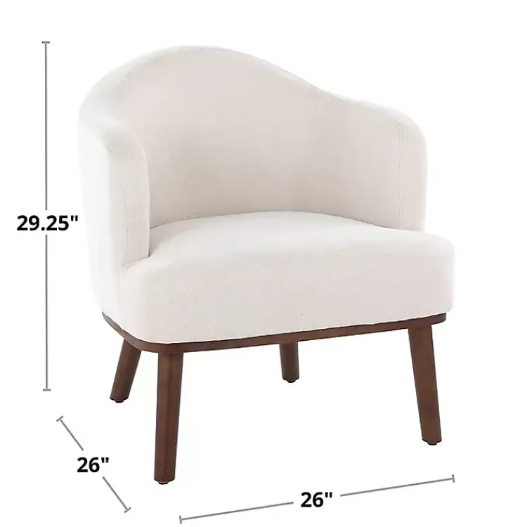 Accent Chairs-Kirklands Home Upholstered Midcentury Modern Accent Chair Gray