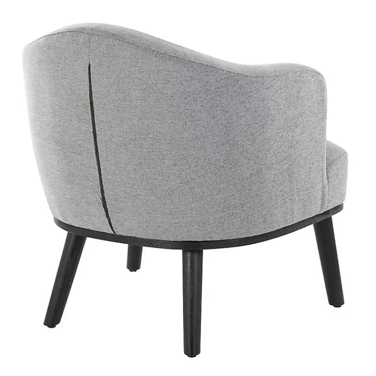 Accent Chairs-Kirklands Home Upholstered Midcentury Modern Accent Chair Gray