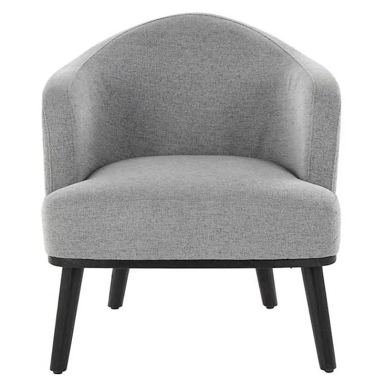 Accent Chairs-Kirklands Home Upholstered Midcentury Modern Accent Chair Gray