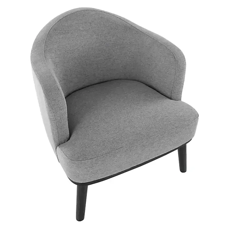Accent Chairs-Kirklands Home Upholstered Midcentury Modern Accent Chair Gray