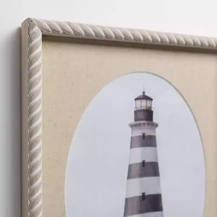 Framed Art-Kirklands Home Striped Lighthouse Framed Art Prints, Set of 2