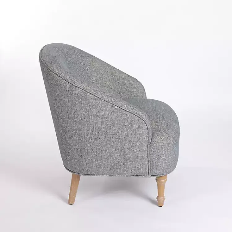 Accent Chairs-Kirklands Home Maria Curved Accent Chair Blue