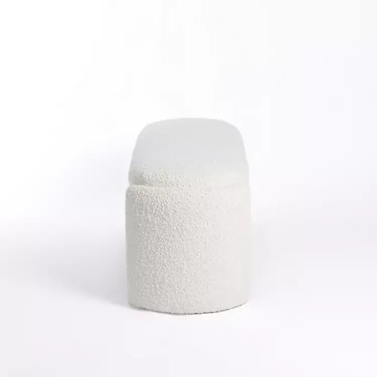 Benches & Ottomans-Kirklands Home Boucle Storage Bench Ivory