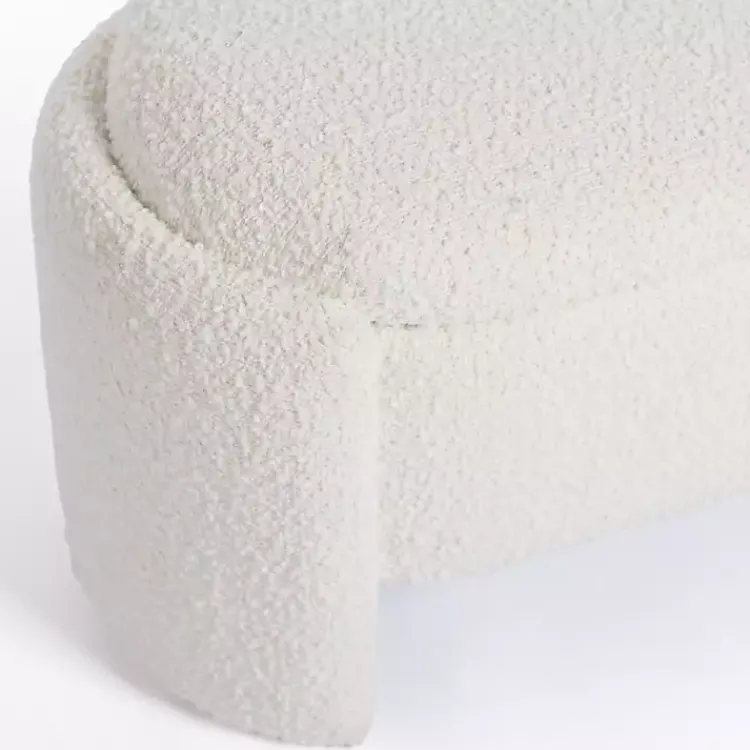 Benches & Ottomans-Kirklands Home Boucle Storage Bench Ivory