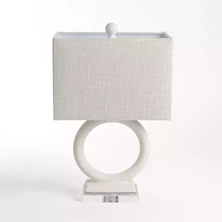 Table Lamps-Kirklands Home Open Circle Table Lamp Ivory
