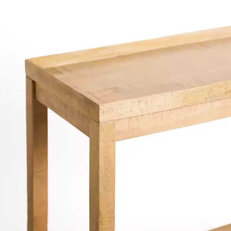 Console Tables-Kirklands Home Natural Wood Hughes Console Table Tan