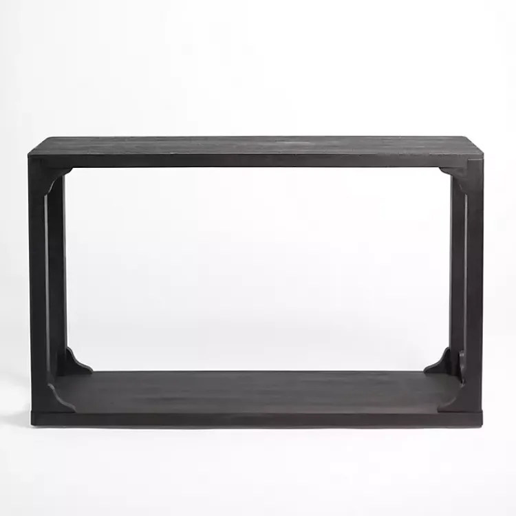 Entryway Furniture-Kirklands Home Wood Basni Console Table Black