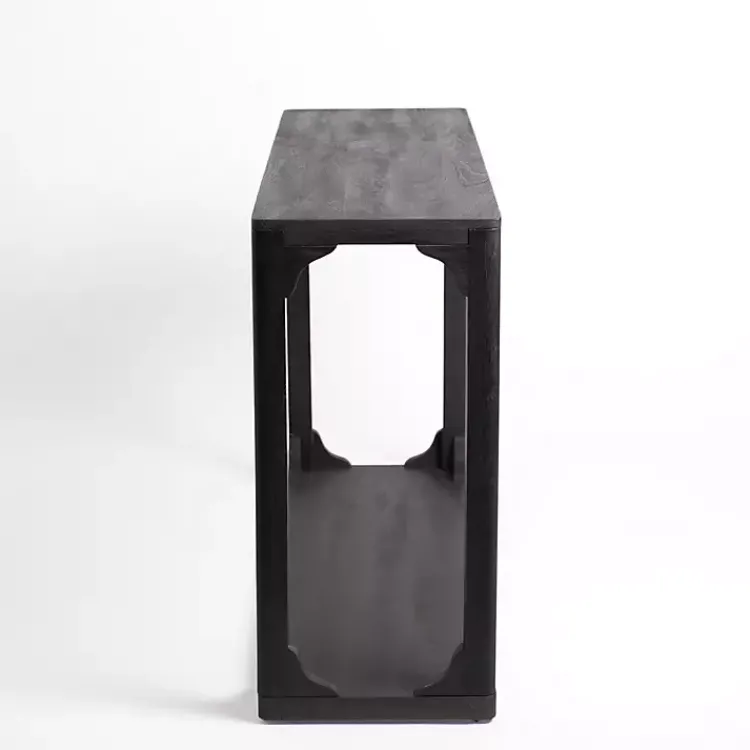 Entryway Furniture-Kirklands Home Wood Basni Console Table Black