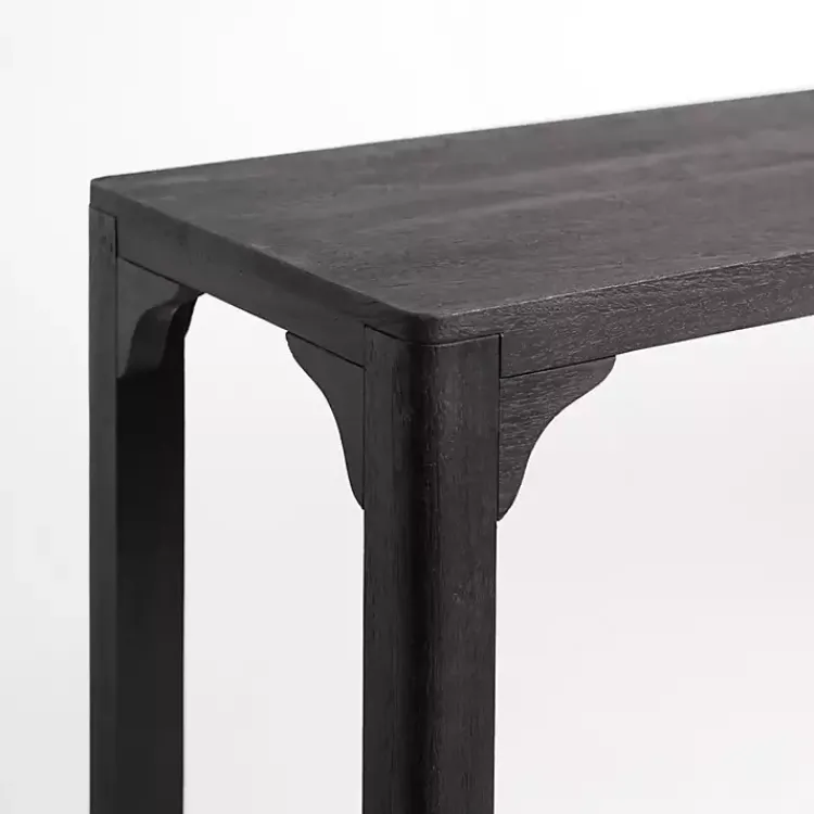 Entryway Furniture-Kirklands Home Wood Basni Console Table Black