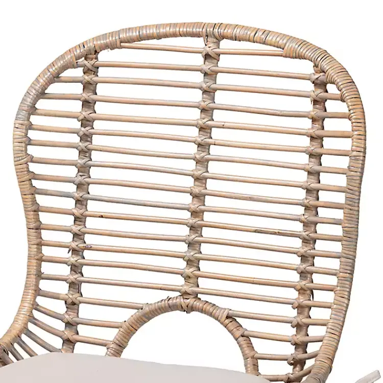 Dining Chairs-Kirklands Home Graywash Rattan Brenna Dining Chairs, Set of 2