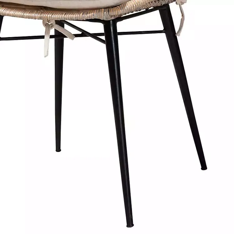 Dining Chairs-Kirklands Home Graywash Rattan Brenna Dining Chairs, Set of 2