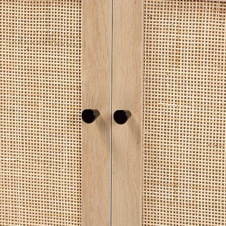 Cabinets & Sideboards-Kirklands Home Modern Natural Wood Rat Cabinet Tan