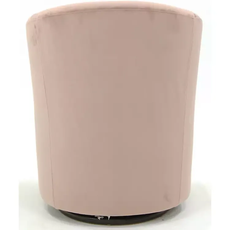 Accent Chairs-Kirklands Home Light Swivel Barrel Accent Chair Pink