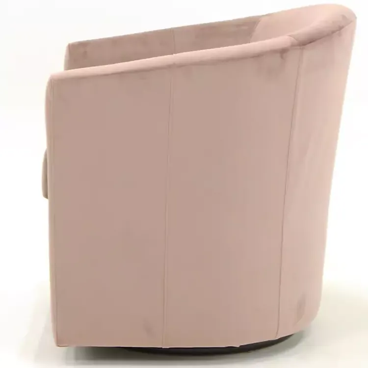 Accent Chairs-Kirklands Home Light Swivel Barrel Accent Chair Pink