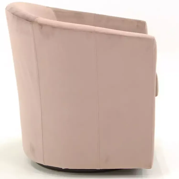 Accent Chairs-Kirklands Home Light Swivel Barrel Accent Chair Pink