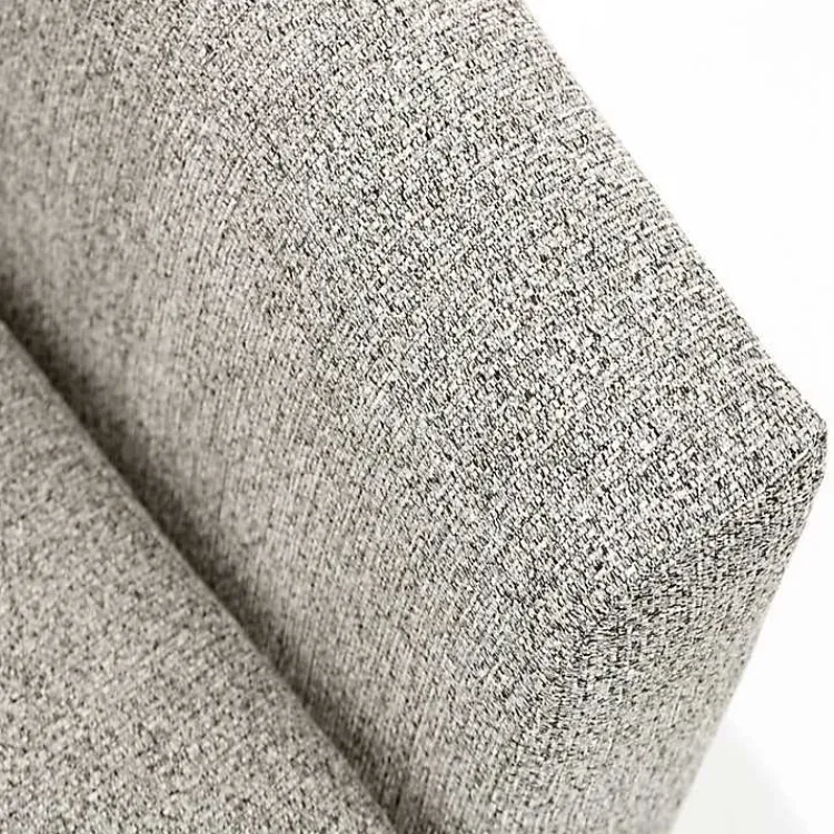 Accent Chairs-Kirklands Home Light Tufted Swivel Barrel Accent Chair Gray