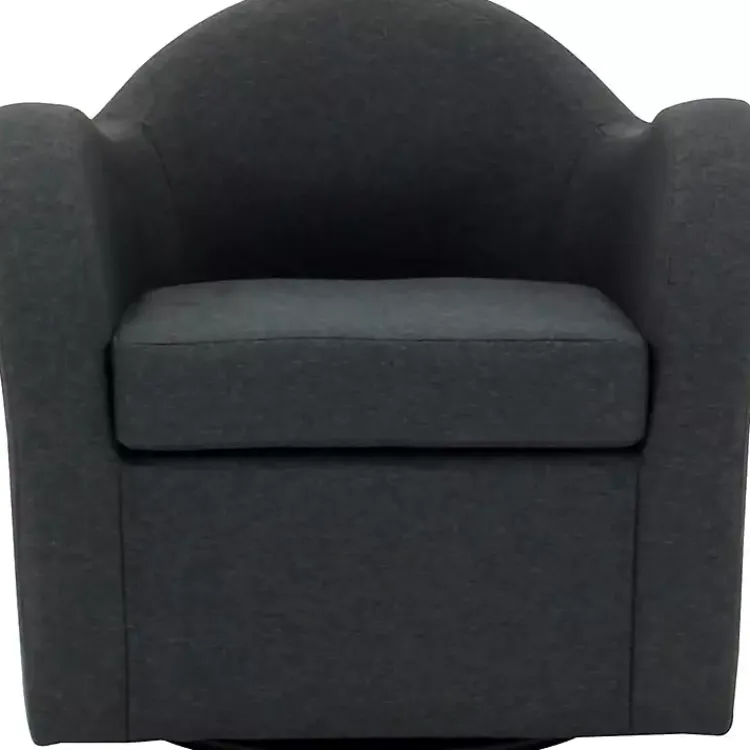 Accent Chairs-Kirklands Home Max Swivel Club Accent Chair Gray