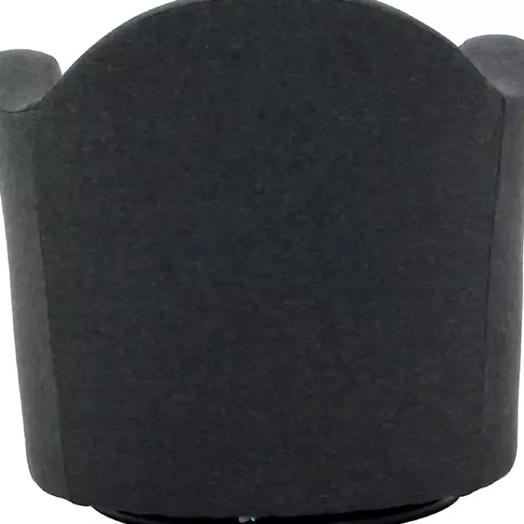 Accent Chairs-Kirklands Home Max Swivel Club Accent Chair Gray