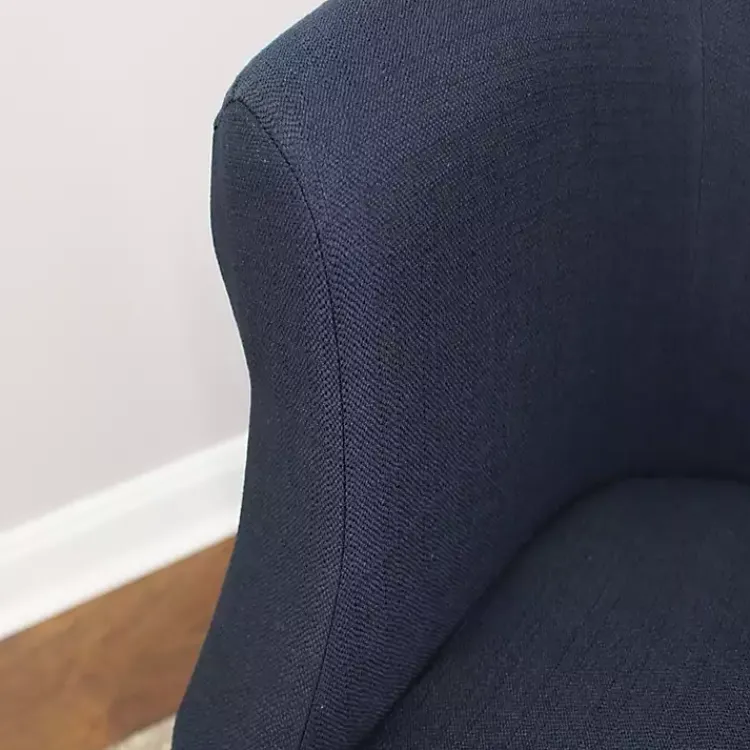Accent Chairs-Kirklands Home Navy Rounded Accent Chair Blue