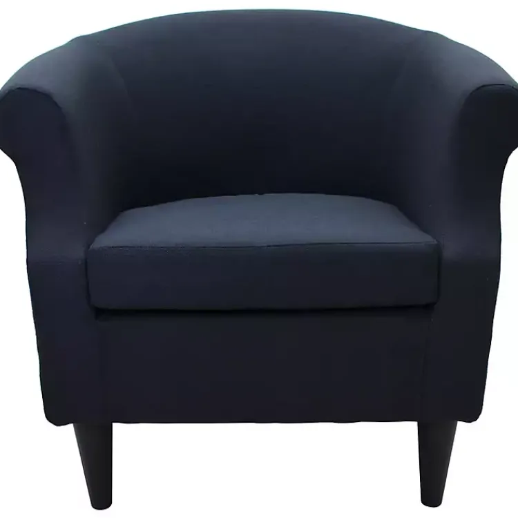 Accent Chairs-Kirklands Home Navy Rounded Accent Chair Blue