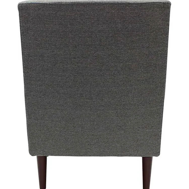 Accent Chairs-Kirklands Home Ellen Rolled Arms Accent Chair Gray