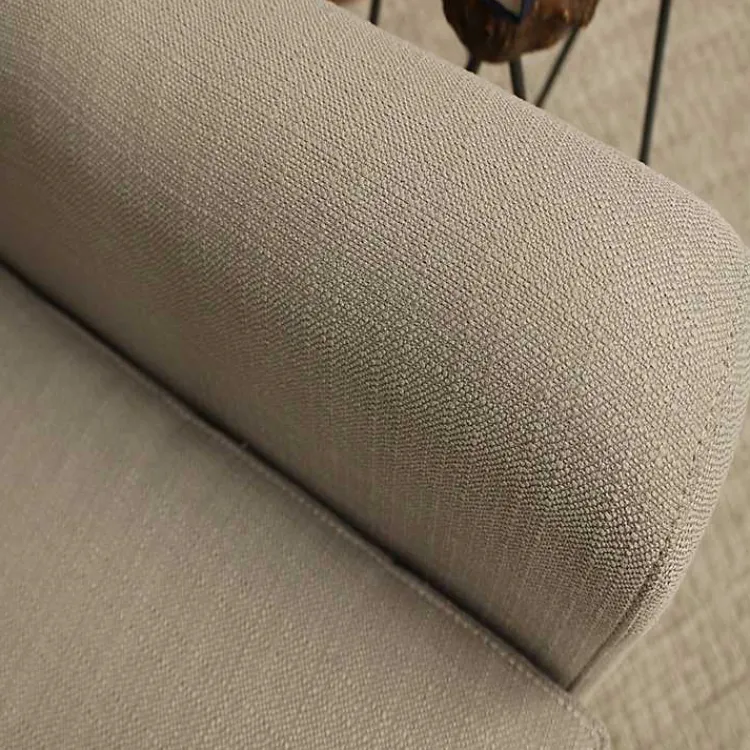 Accent Chairs-Kirklands Home Cream Ellen Rolled Arms Accent Chair White