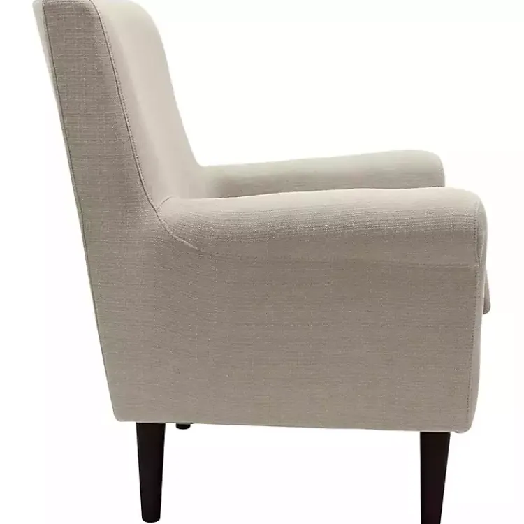 Accent Chairs-Kirklands Home Cream Ellen Rolled Arms Accent Chair White
