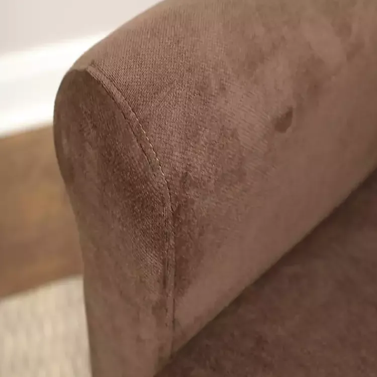 Accent Chairs-Kirklands Home Ellen Rolled Arms Accent Chair Brown