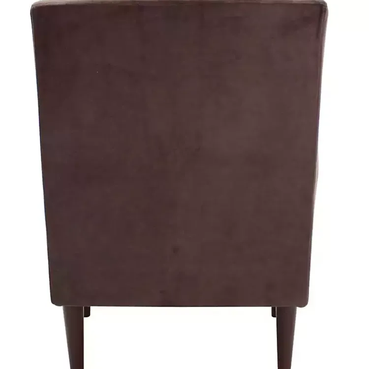 Accent Chairs-Kirklands Home Ellen Rolled Arms Accent Chair Brown