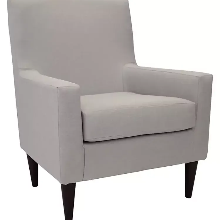 Accent Chairs-Kirklands Home Emma Oatmeal Upholstered Accent Chair Ivory