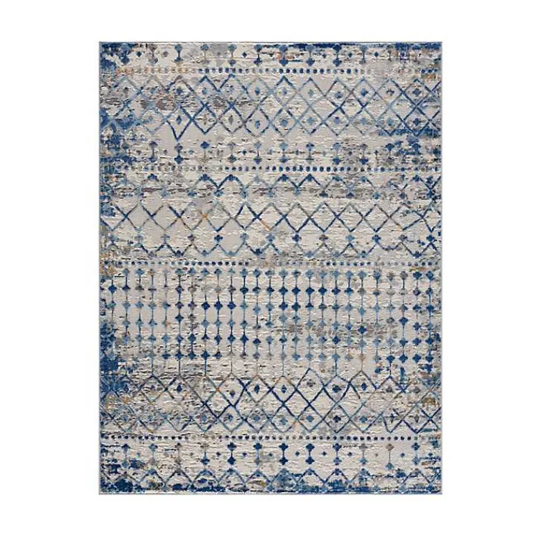 Area Rugs-Kirklands Home Moroccan Area Rug, 5x7 Blue