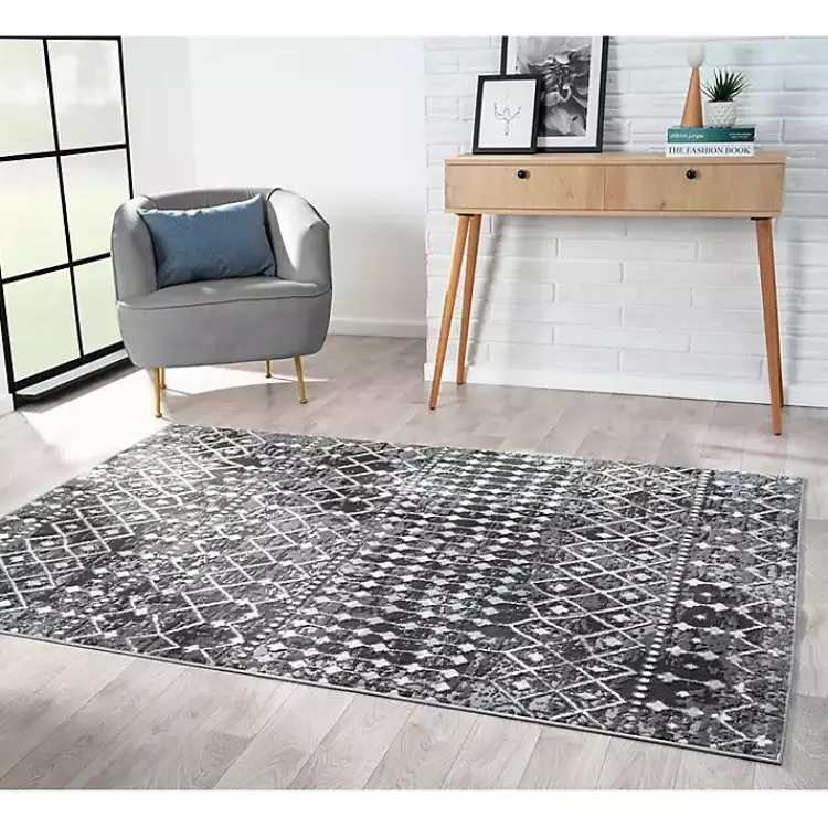Area Rugs-Kirklands Home Moroccan Area Rug, 8x10 Black