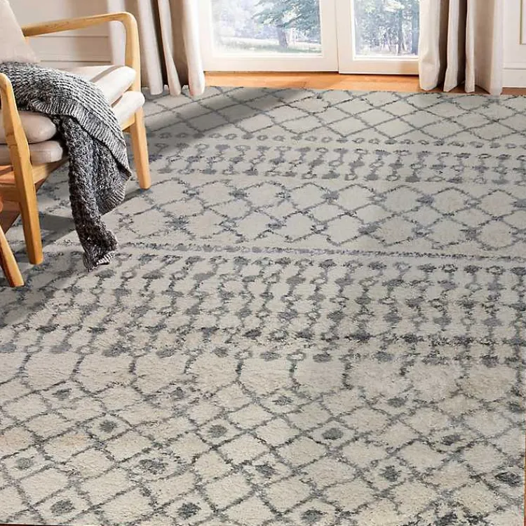 Area Rugs-Kirklands Home Diamond Area Rug, 8x10 Gray