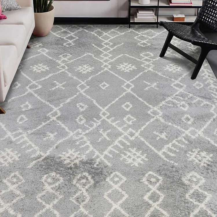 Area Rugs-Kirklands Home Geometric Area Rug, 5x8 Gray