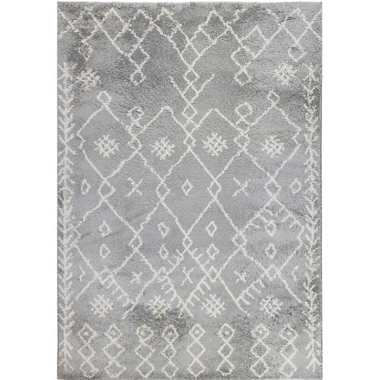Area Rugs-Kirklands Home Geometric Area Rug, 8x10 Gray