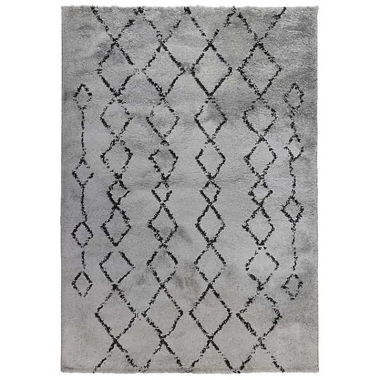 Area Rugs-Kirklands Home Striped Diamond Area Rug, 5x8 Gray