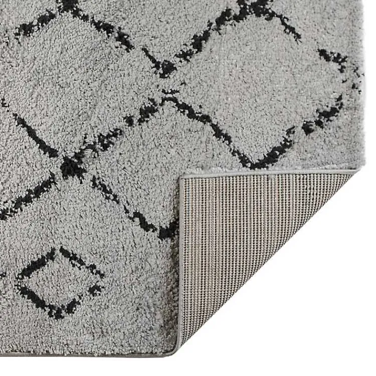 Area Rugs-Kirklands Home Striped Diamond Area Rug, 5x8 Gray