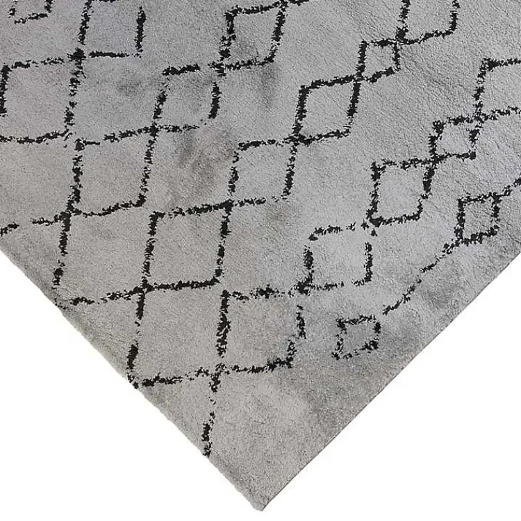 Area Rugs-Kirklands Home Striped Diamond Runner Gray