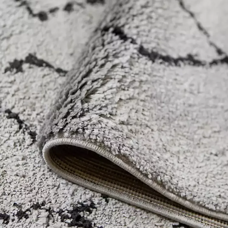 Area Rugs-Kirklands Home Striped Diamond Runner Gray