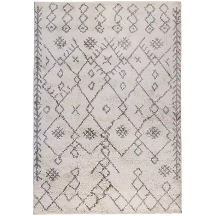 Area Rugs-Kirklands Home Geometric Area Rug, 8x10 Ivory