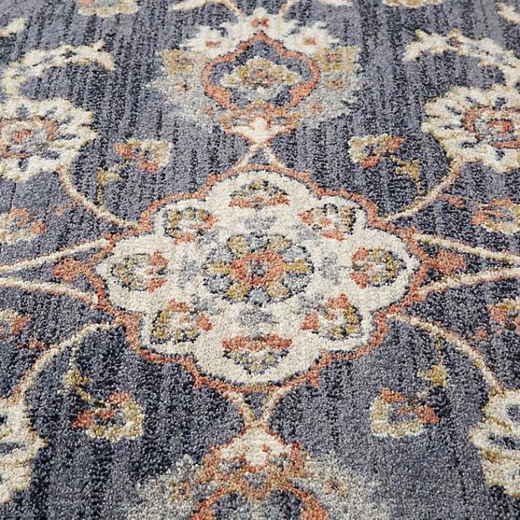 Area Rugs-Kirklands Home Navy Floral Area Rug, 5x8 Blue