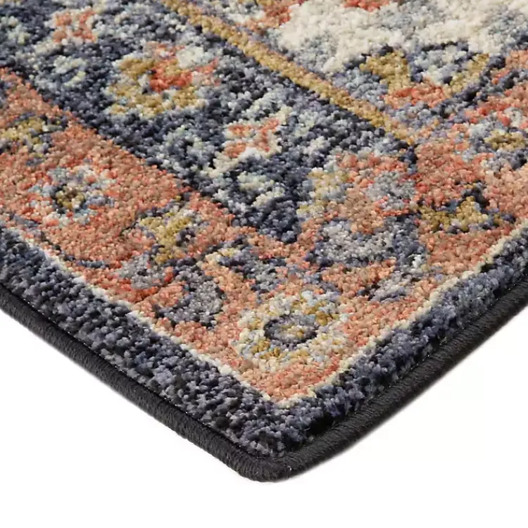 Area Rugs-Kirklands Home Navy Floral Area Rug, 5x8 Blue